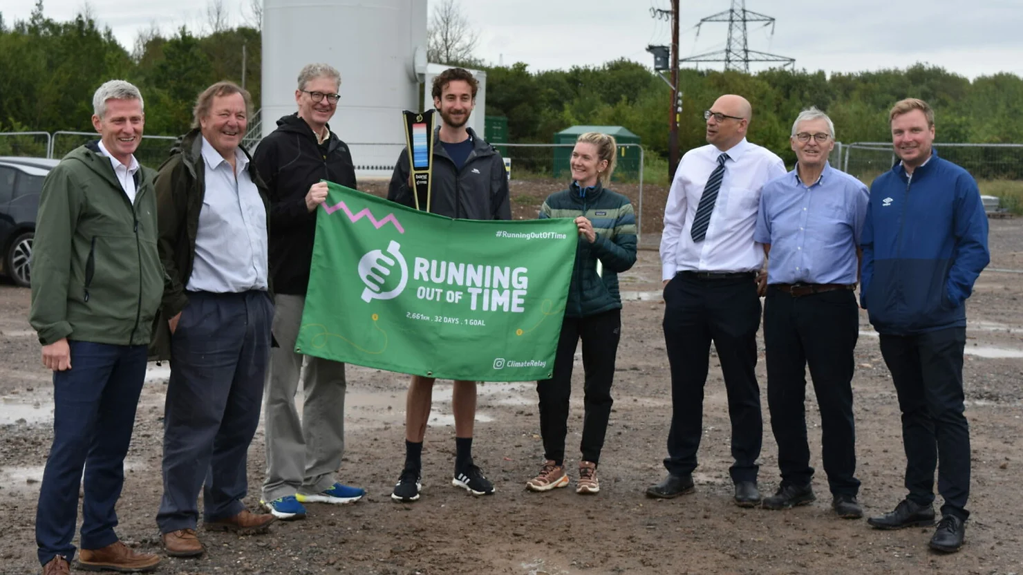 Running Out of Time Climate Baton passed at Ambition Lawrence Weston turbine